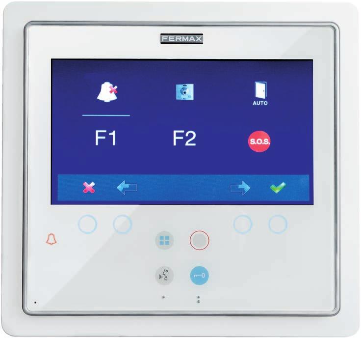 Intuitive screen Additional invisible buttons / Additional functions Do not disturb function activated Friendly screen The Smile monitor screen becomes a graphic interface so that the user programs
