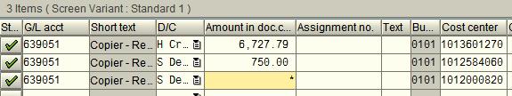 Quick Balancing Act Use the * to balance debits and credits on line item input the amounts for all line items except the last line on