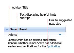 Quick Notes 5.1.1 The Advisor The advisor provides the user with context aware recommendations and suggestions for areas that require their attention.