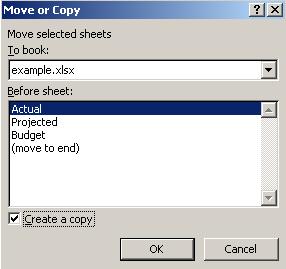 Besides being easier to do, there might be some links in the cells that do not transfer well. Exercise 16: Move or copy a worksheet 1. Click on the tab of the worksheet that you want to Move or Copy.