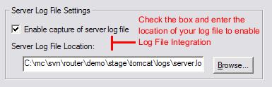 38.1 Setting Up Server Log File Integration Setting up server log file integration is easy.