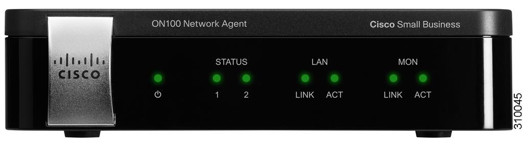 2 Cisco OnPlus Network Agent Features Front Panel LED Power 1 2 LAN LINK ACT MON LINK ACT Description Power ON/OFF status LED.