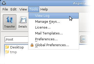 Appendix 328 Viewing Logs and Setting Log Preferences To view the log, from the GUI, click Tools > View Log.