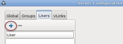 Managing Users in the GUI 55 In Server Configuration, select the Users tab and click the button to add a new user. In the Add User dialog, enter the username, then click OK.