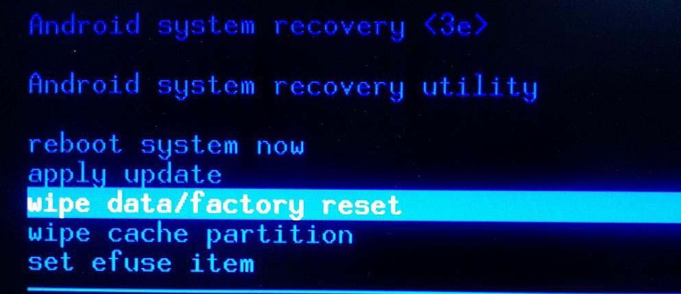 Press the RECOVERY button, then plug in the power, release the RECOVERY button until you see the screen as follow 4.