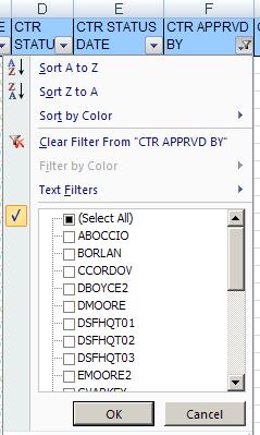 ACTIVITY: FILTER SHOW ALL One column To remove a filter from a single column: click the