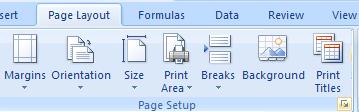 PRINTING ENTIRE WORKSHEET Go to the Page Layout Tab, then