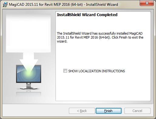 Click Finish to complete the setup. When the setup is complete, check that the program license is available.