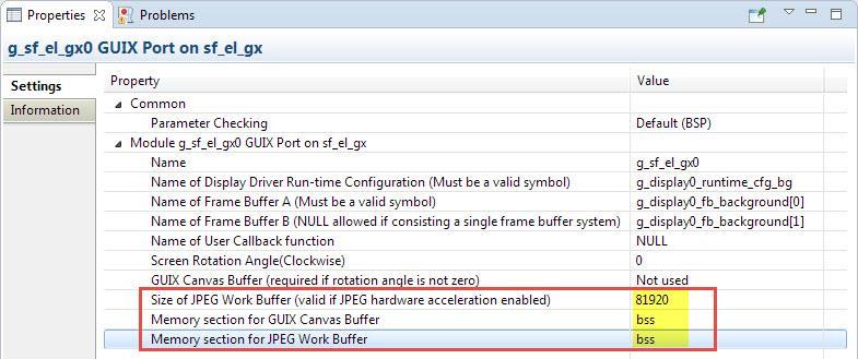 In the My GUI Thread Stacks pane select the GUIX on gx module and enable the 2D Drawing Engine and JPEG Support.