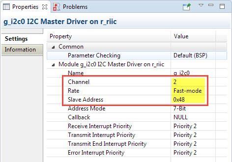 Select New->I2C Master Driver on r_riic: Now select the g_i2c0 I2C Master Driver on r_riic in the