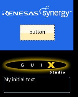 Under the GUIX Studio Project View, add a Text Button widget to the splash_screen by right-clicking, then Insert->Button->Text Button.