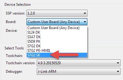 Ensure that GCC ARM Embedded is selected as the Toolchain, then click