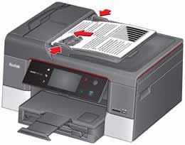 6 cm IMPORTANT: Do not load photographs, cards, or any paper stock heavier than 24 lb / 90 gsm or lighter than 16 lb / 60 gsm in the ADF. 1. Remove any originals from the scanner glass. 2. Move the ADF paper-edge guides outward.