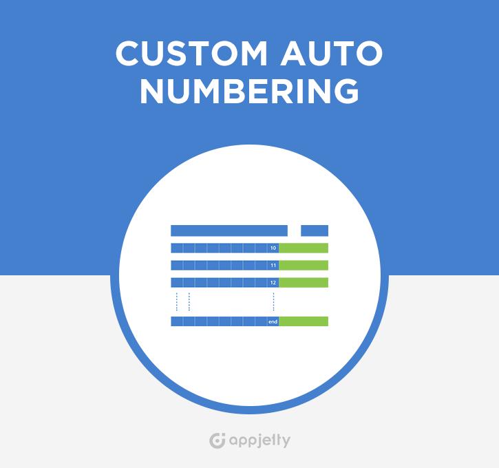 USER MANUAL TABLE OF CONTENTS Introduction... 1 Benefits of Custom Auto Numbering... 1 Installation and Configuration... 2 Installation Steps... 2 Configuration Steps... 5 Procedure.