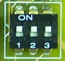 3-Pin DIP Switch for Operating Mode Selection Termination and BIAS Option Configuration Inside the unit, there is one block of 3 x 7 (21 pin) jumpers which are configured to enable Tx, Rx, CTS 120