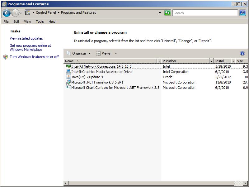 Confirming on Windows Server 2008, 2008 SP2 To confirm that Microsoft Chart Controls for Microsoft.NET Framework 3.5,