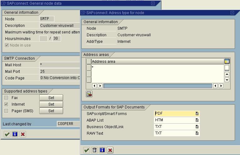 5. Enter the output format for SAP documents as shown. 6. Confirm your selections 5.