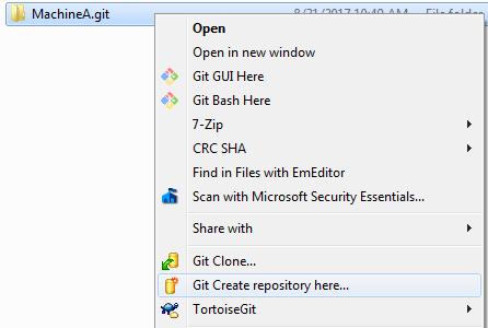 in step 3 and select Git Create repository here from the pop-up menu.