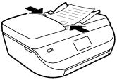 3. Close the scanner lid. To load an original in the document feeder 1. Open the document feeder cover. 2. Slide paper-width guides outwards. 3. Load original print-side up in the document feeder. 4.