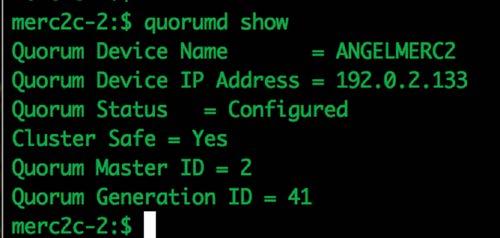 If the Quorum is NOT showing Configured then do the following: a.