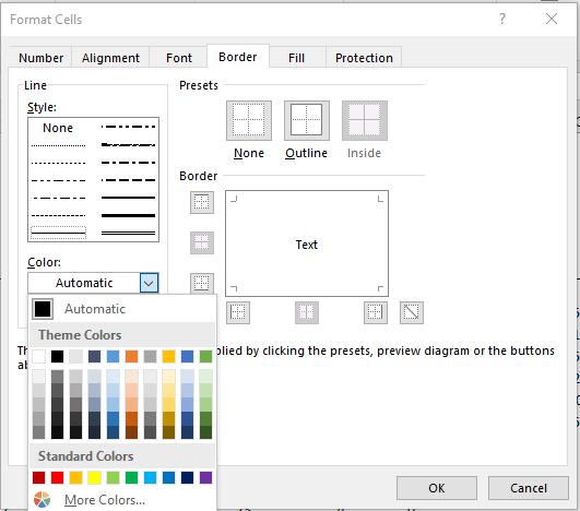 On the Border tab, you can select borders with various weights, patterns and colors. Merging Cells, Wrapping Text, and Auto Fit You can merge cells using Merge & Center.