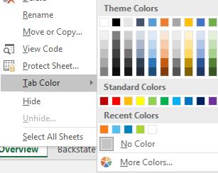 Rename or Color a Sheet To rename a sheet, double-click on the sheet tab and then rename it.