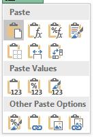 The most common Paste Special options are: Cut 1. Formula: Only pastes the formula reference and nothing else (including formatting) 2. Value: Only pastes the value of the cell and nothing else.
