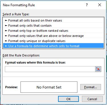 But sometimes the built-in formatting rules don t capture everything you want. Adding your own formula to a conditional formatting rule allows you to do things the built-in rules cannot do.
