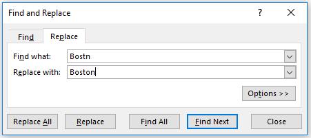 To access the Find & Replace, hit Ctrl + F on your keyboard. A dialog box will appear. Select the Replace tab.