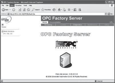 Architectures 0 Software OPC data server software OPC Factory Server Supported architectures The OFS server allows four access modes: b A purely local mode b Remote access from an OPC-DA client b