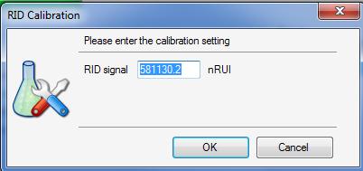 8 Test Functions Refractive Index Calibration 4 If the detector response differs from the theoretical response of 512000 nriu±5000 nriu enter the theoretical value (512000) in the dialog box.