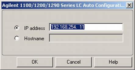 13 Enter the IP address or the Hostname of the module with the LAN- access. 14 Click on OK.
