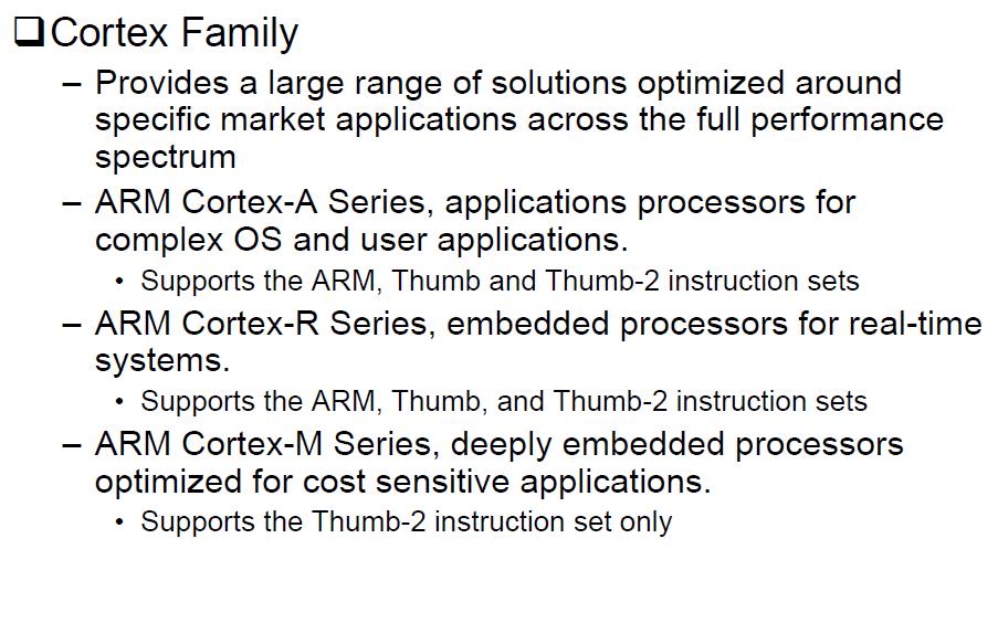 ARM Processor Cores Embedded System
