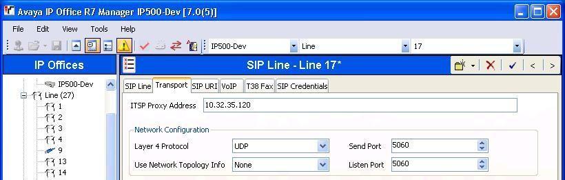 5.4. Administer SIP Line From the configuration tree in the left pane, right-click on Line, and select New > SIP Line from the pop-up list to add a new SIP line.
