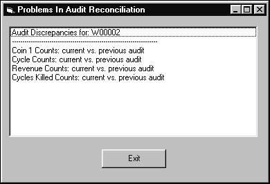 Audits Audits Audit Problems If audit problems are present on the View Audit Details tab, they will appear highlighted in red and a View Problems button will be displayed.