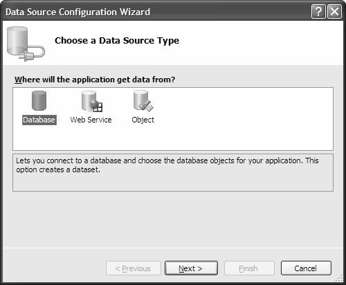 This will display the opening page of the Data Source Configuration Wizard.