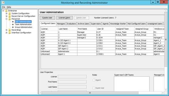 3. Configuration of Users Navigate to Enterprise Personnel User Administration page to configure