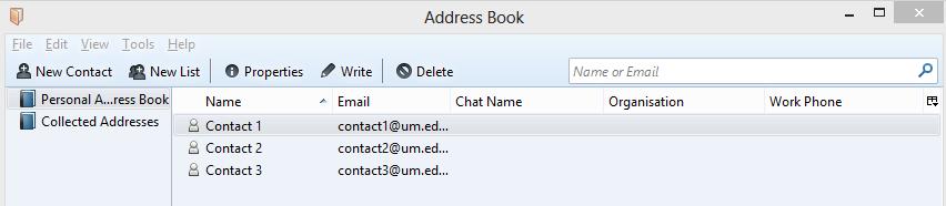 C. Importing the Address Book to Gmail You can import your Address book contacts from your email program (Mozilla Thunderbird, Microsoft Outlook etc.) or the old UM Webmail to Gmail.
