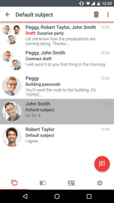 Using Babelnet 3.10. DELETING AN INDIVIDUAL MESSAGE You can easily delete messages from any conversation. In the Home screen tap on the intended conversation to open the Conversation detail screen.
