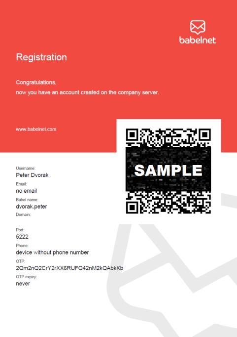 Getting Started Signing in using OTP and QR code In this case, you will receive a PDF registration document containing your OTP credentials from your Babel administrator.