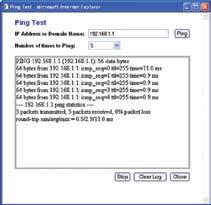 Administration > Diagnostics The diagnostic tests (Ping and Traceroute) allow you to check the connections of your network components.