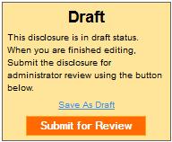 Submitting Your New Disclosure As you fill out your new invention disclosure remember to save your work frequently, including when you are preparing to submit you invention