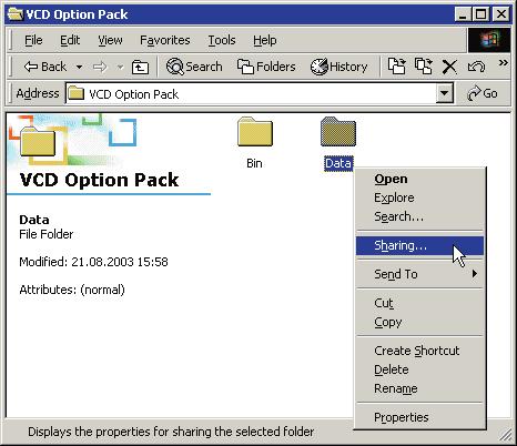 Virtual CD Option Pack Server - Manual Step 6: Following successful installation of the Virtual
