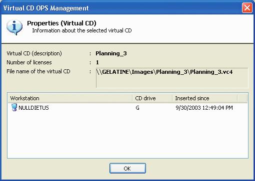 Virtual CD Option Pack Server - Manual Virtual CD Properties The Virtual CD Properties panel lists detailed information on the selected virtual CD.