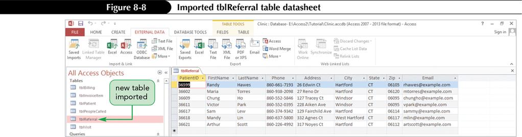 Importing a table from an Access Database