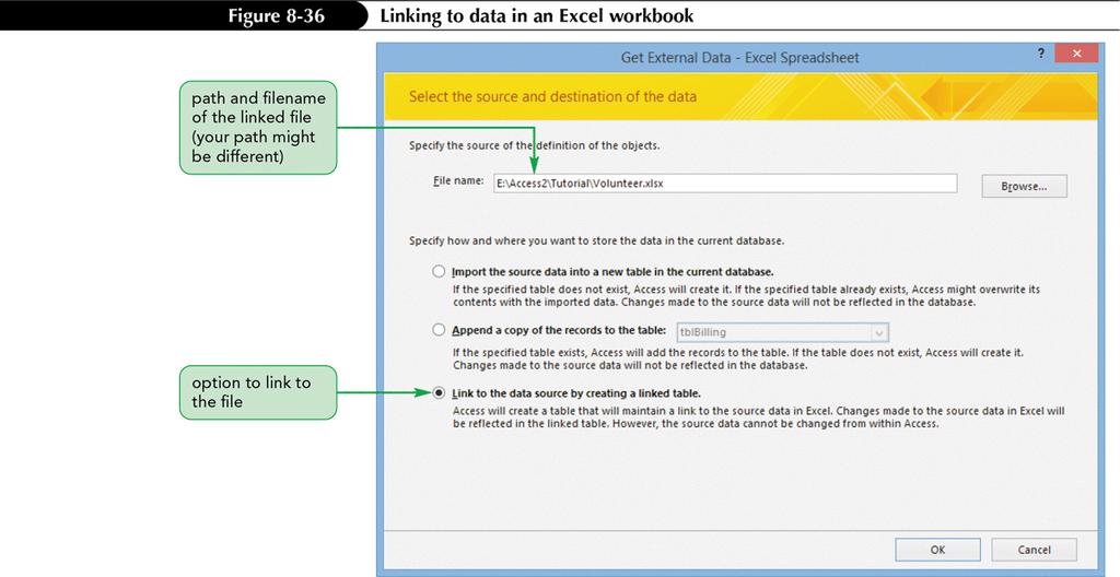 Linking Data from an Excel Worksheet New