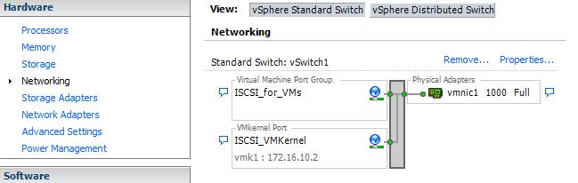 Perform the network configuration with same steps as described above on the second ESXi node: Create vswitch to use for Management
