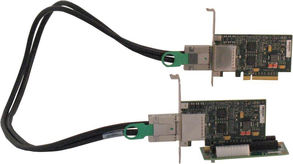 1.a. Description The PCIe x8 Gen 2 expansion kit is used to extend the PCI Express bus from a host server to an external PCIe I/O board. The host adapter card inserts into a PCIe slot of the server.