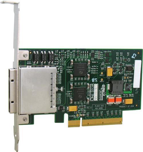 The host cable adapter (Part # OSS-PCIe-HIB25-x8-H) allows communication between a processor and an I/O point.