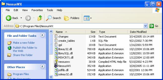 http://www.nessus.org/download/ The NessusWX client will download as a zip file. Unzip its entire contents, dll, exe, and other miscellaneous files into the same directory.